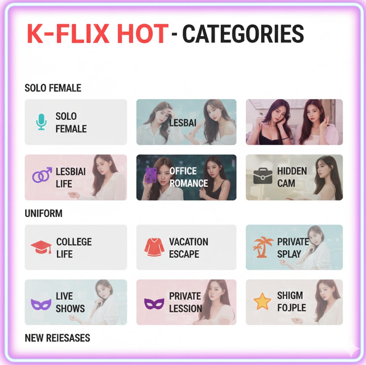 다양한 카테고리: 오피스 로맨스, 라이브 쇼 등 한국 특유의 문화적 맥락이 반영된 다양한 장르 분포를 인포그래픽(원형 차트 등)으로 명확히 제시합니다. 다양한 카테고리: 오피스 로맨스, 라이브 쇼 등 한국 특유의 문화적 맥락이 반영된 다양한 장르 분포를 인포그래픽(원형 차트 등)으로 명확히 제시합니다.