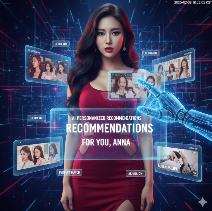기술적 진화: AI 기반의 개인화된 추천 시스템과 4K 스트리밍 기술을 시각화하여, 사용자의 취향에 맞춘 콘텐츠가 실시간으로 제공되는 환경을 보여줍니다. 기술적 진화: AI 기반의 개인화된 추천 시스템과 4K 스트리밍 기술을 시각화하여, 사용자의 취향에 맞춘 콘텐츠가 실시간으로 제공되는 환경을 보여줍니다.