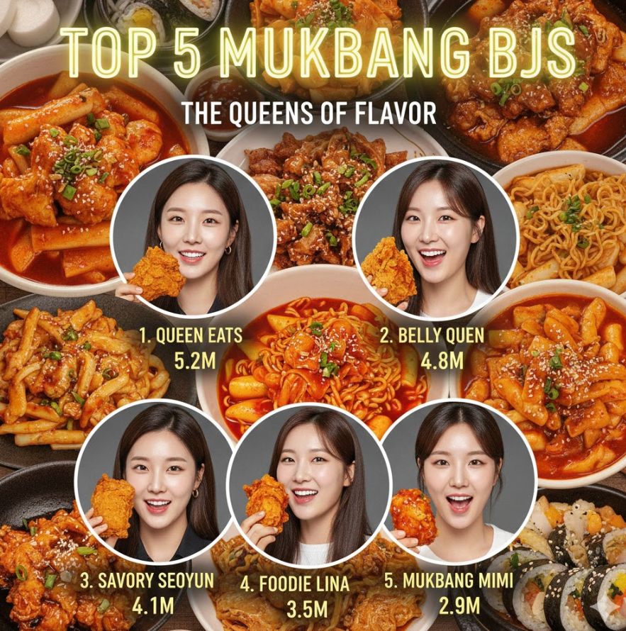 먹방BJ TOP 5 먹방BJ TOP 5