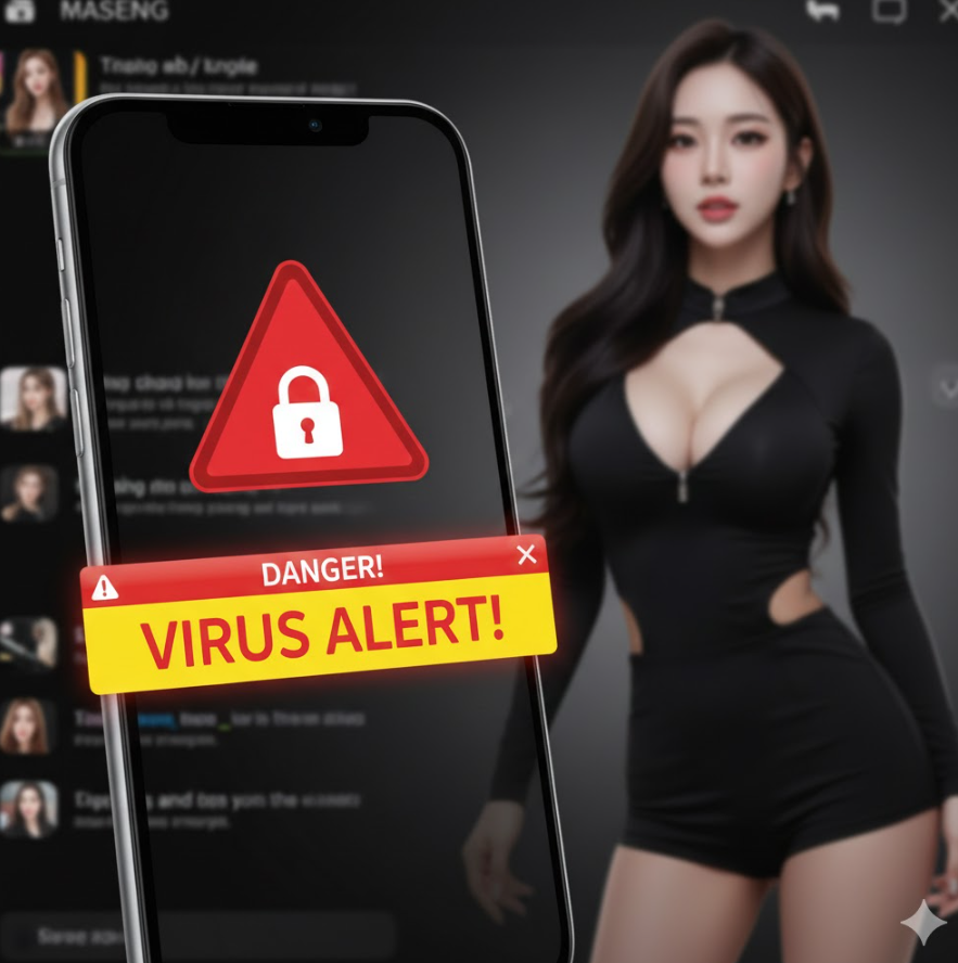 스마트폰 화면에 바이러스 경고창과 깨진 자물쇠, 빨간 “위험!” 아이콘이 크게 보이는 드라마틱한 이미지 스마트폰 화면에 바이러스 경고창과 깨진 자물쇠, 빨간 “위험!” 아이콘이 크게 보이는 드라마틱한 이미지