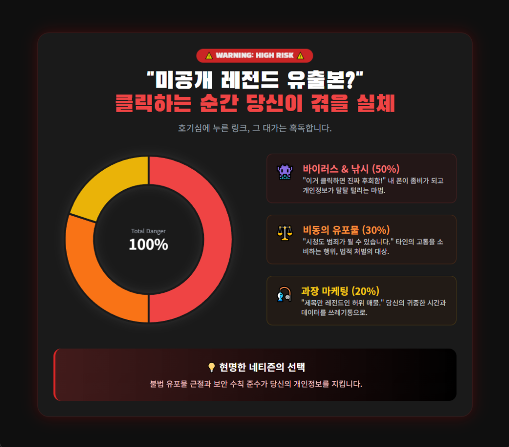 미공개 레전드 야동 유출본 위험 비율 인포그래픽 미공개 레전드 야동 유출본 위험 비율 인포그래픽
